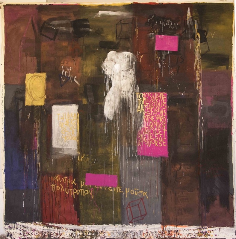 Paolo Cervi Kervischer - Iridio, 2016 - acrilico su tela - cm. 300x300