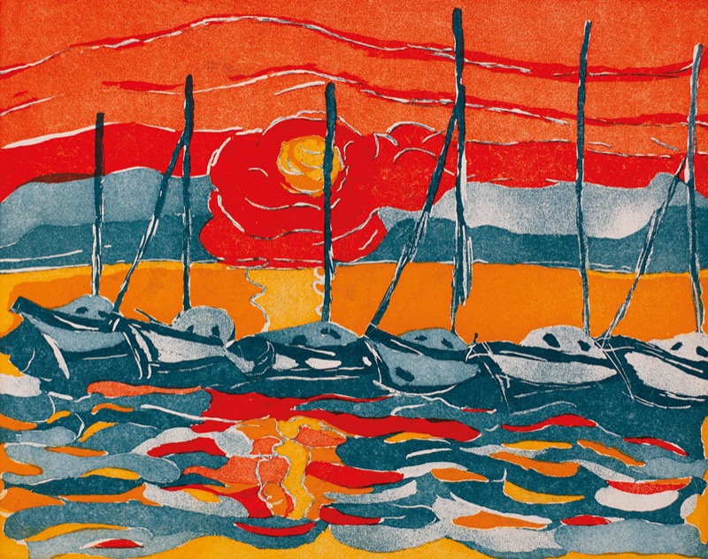 Tramonto, 1989 - acquaforte-acquatinta - cm 50x70