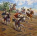 Cavalieri arabi, 2017 - olio su tela - cm 80x80