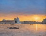 Tramonto sul Canal Grande, 2023 - olio su cartone - cm. 50x60