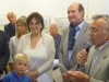 inaugurazione - da sin la curatrice Marianna Accerboni, l'artista Francois Piers e Flavio Tossi presidente Circolo Giuliani nel Mondo di Bruxelles (ph R. Moro)