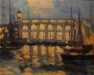 Trieste Vecchia Pescheria, 2010 - olio e tecnica mista su tavola - cm 34 x 29