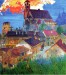 Vito Timmel - Paesaggio (Panorama di Radkersburg), 1916-18 - olio su cartone - cm 1916/ 18 ca
