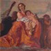 Ritratto di donna con bambino, olio su compensato, 1974, cm. 47x47 (coll. Armando Nicoletti)