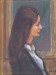 Ritratto di donna, olio su cartone telato, 1970, cm. 24x18, (coll. Santa Mazzocchi)